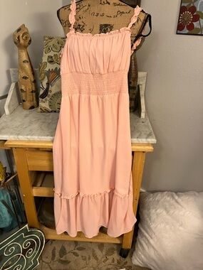 Lovers + Friends Peach Ruffle Dress